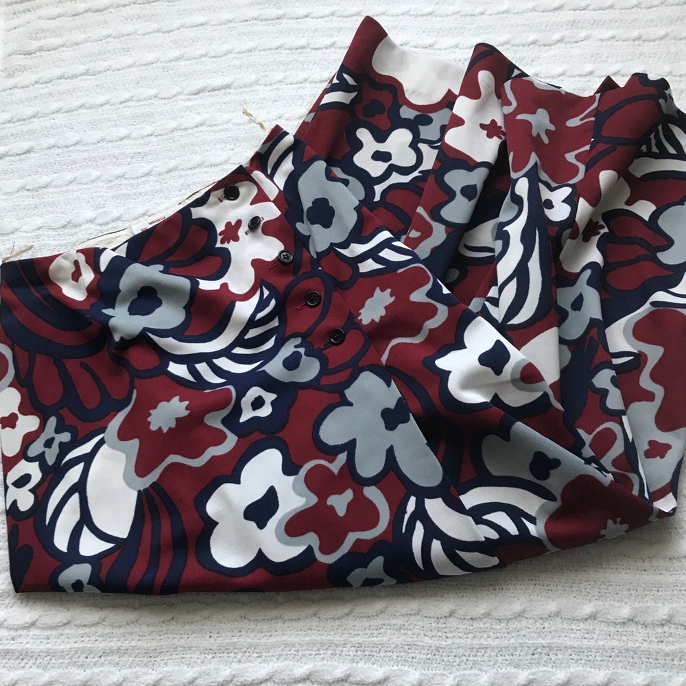 Psychedelic 70s Floral Print Maxi Wrap Skirt